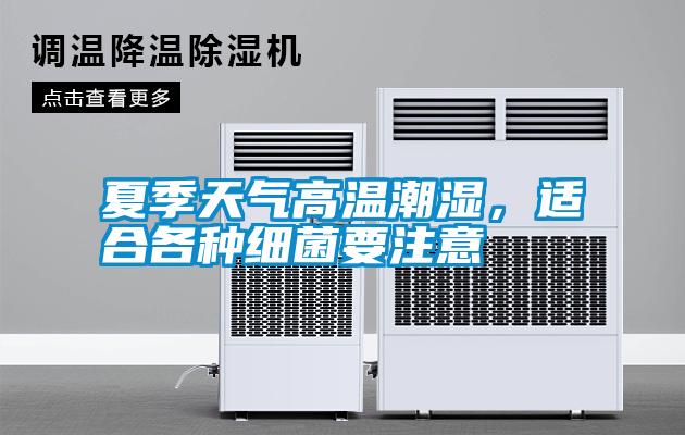 夏季天氣高溫潮濕，適合各種細菌要注意