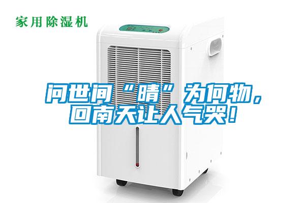 問世間“晴”為何物，回南天讓人氣哭！