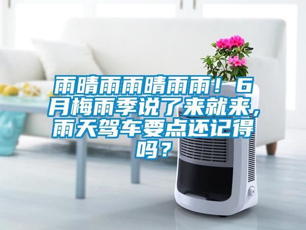 雨晴雨雨晴雨雨！6月梅雨季說了來就來，雨天駕車要點還記得嗎？