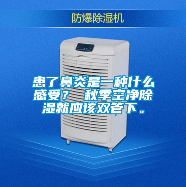 患了鼻炎是一種什么感受？ 秋季空凈除濕就應(yīng)該雙管下。