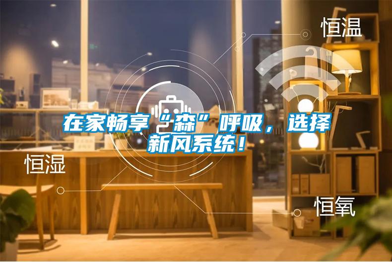在家暢享“森”呼吸，選擇新風(fēng)系統(tǒng)！
