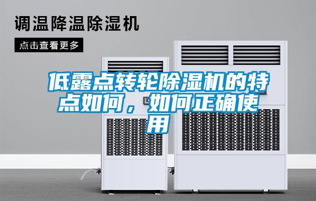 低露點轉(zhuǎn)輪除濕機的特點如何，如何正確使用
