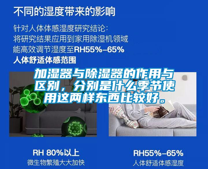 加濕器與除濕器的作用與區(qū)別，分別是什么季節(jié)使用這兩樣?xùn)|西比較好。