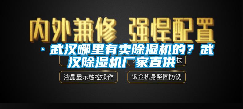 ·武漢哪里有賣除濕機(jī)的？武漢除濕機(jī)廠家直供