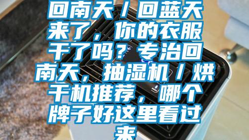 回南天／回藍(lán)天來(lái)了，你的衣服干了嗎？專治回南天，抽濕機(jī)／烘干機(jī)推薦，哪個(gè)牌子好這里看過(guò)來(lái)