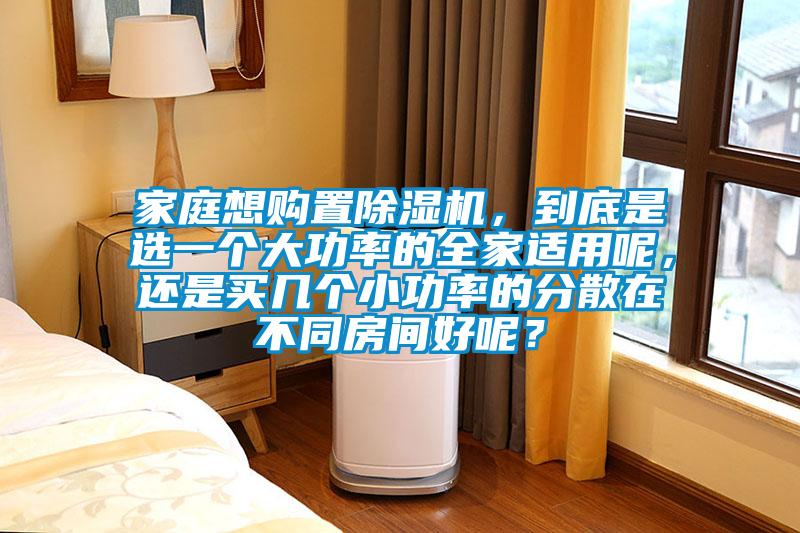 家庭想購置除濕機，到底是選一個大功率的全家適用呢，還是買幾個小功率的分散在不同房間好呢？