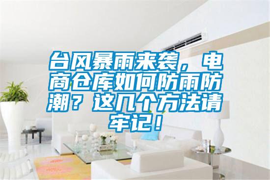 臺(tái)風(fēng)暴雨來(lái)襲，電商倉(cāng)庫(kù)如何防雨防潮？這幾個(gè)方法請(qǐng)牢記！