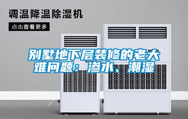 別墅地下層裝修的老大難問(wèn)題：滲水、潮濕