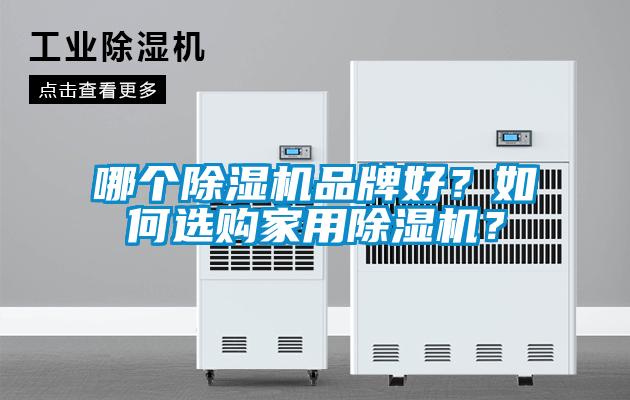 哪個除濕機品牌好？如何選購家用除濕機？