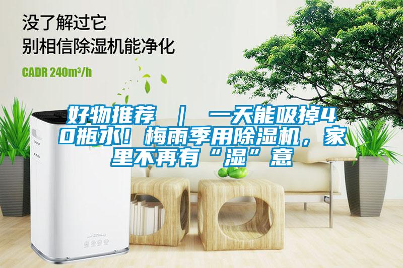 好物推薦 ｜ 一天能吸掉40瓶水！梅雨季用除濕機(jī)，家里不再有“濕”意