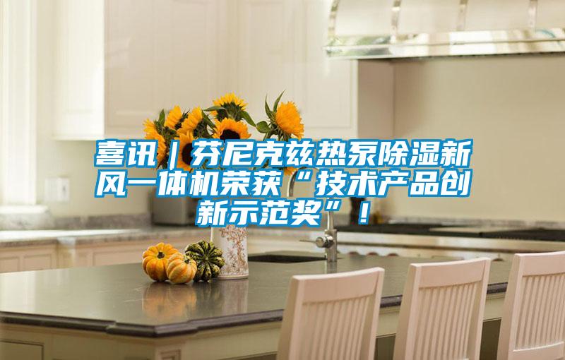 喜訊｜芬尼克茲熱泵除濕新風(fēng)一體機榮獲“技術(shù)產(chǎn)品創(chuàng)新示范獎”！