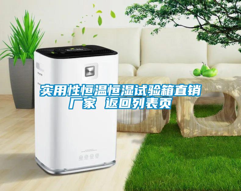 實(shí)用性恒溫恒濕試驗(yàn)箱直銷(xiāo)廠(chǎng)家 返回列表頁(yè)