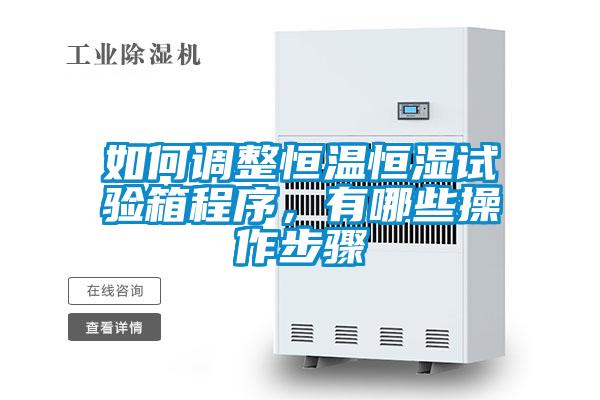 如何調(diào)整恒溫恒濕試驗(yàn)箱程序，有哪些操作步驟