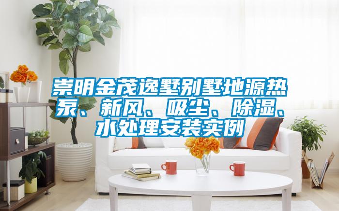 崇明金茂逸墅別墅地源熱泵、新風(fēng)、吸塵、除濕、水處理安裝實(shí)例