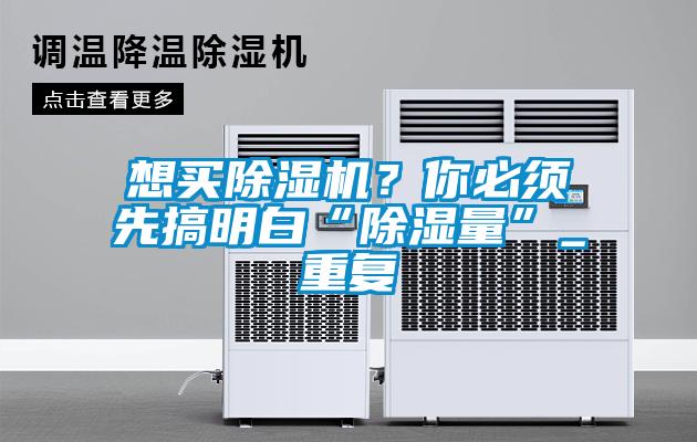 想買除濕機(jī)？你必須先搞明白“除濕量”_重復(fù)