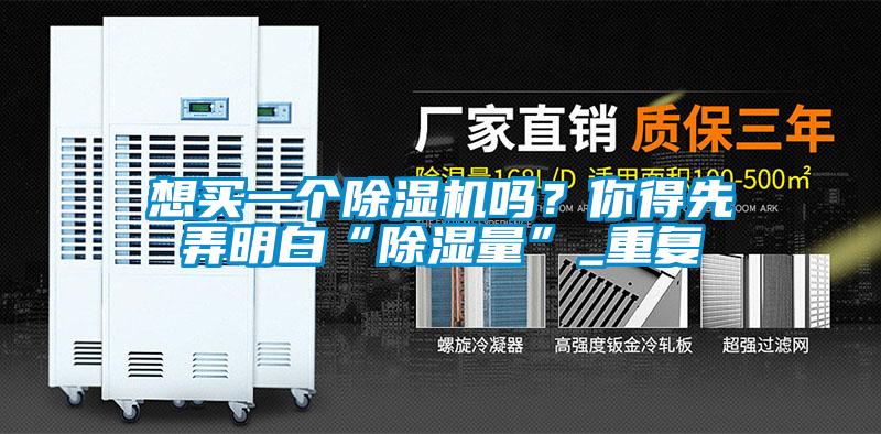 想買一個(gè)除濕機(jī)嗎？你得先弄明白“除濕量”_重復(fù)