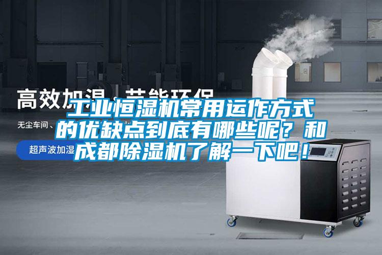 工業(yè)恒濕機常用運作方式的優(yōu)缺點到底有哪些呢？和成都除濕機了解一下吧！