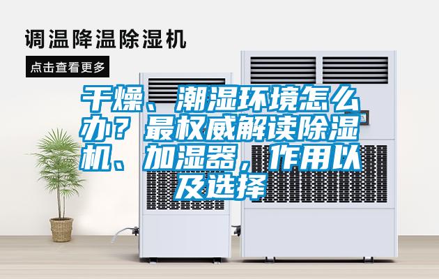 干燥、潮濕環(huán)境怎么辦？最權(quán)威解讀除濕機、加濕器，作用以及選擇