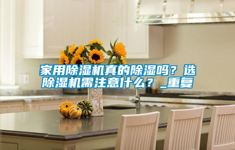 家用除濕機真的除濕嗎？選除濕機需注意什么？_重復(fù)