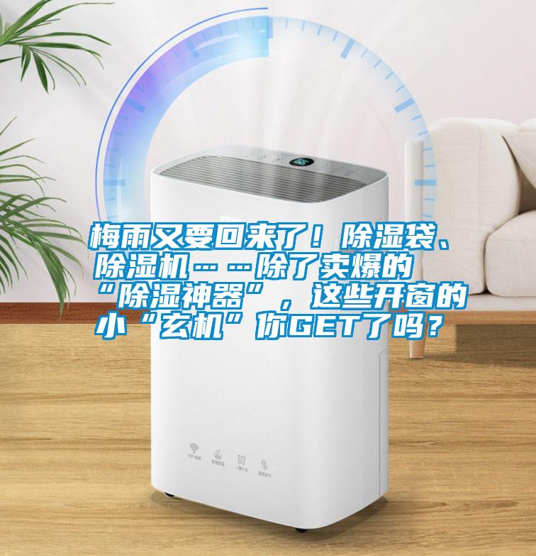 梅雨又要回來了！除濕袋、除濕機……除了賣爆的“除濕神器”，這些開窗的小“玄機”你GET了嗎？