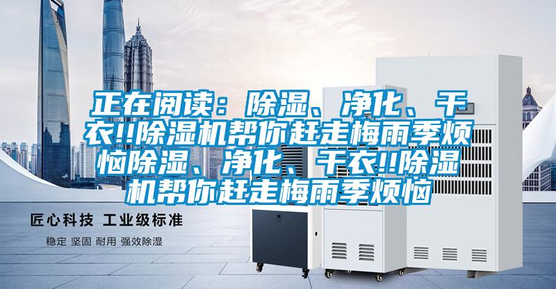 正在閱讀：除濕、凈化、干衣!!除濕機(jī)幫你趕走梅雨季煩惱除濕、凈化、干衣!!除濕機(jī)幫你趕走梅雨季煩惱