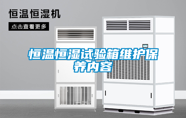 恒溫恒濕試驗箱維護(hù)保養(yǎng)內(nèi)容