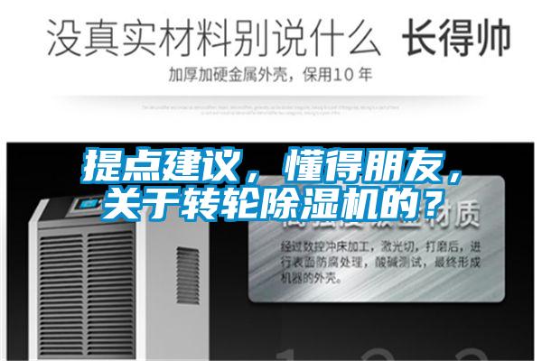 提點(diǎn)建議，懂得朋友，關(guān)于轉(zhuǎn)輪除濕機(jī)的？