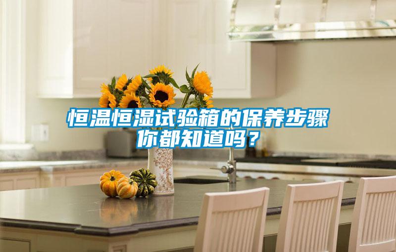 恒溫恒濕試驗箱的保養(yǎng)步驟你都知道嗎？