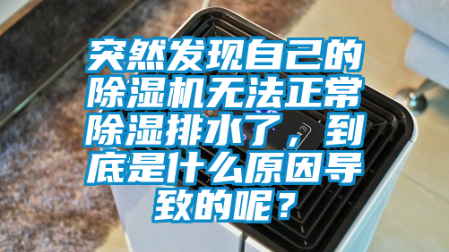 突然發(fā)現(xiàn)自己的除濕機無法正常除濕排水了，到底是什么原因導致的呢？