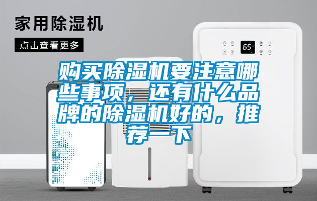 購買除濕機要注意哪些事項，還有什么品牌的除濕機好的，推薦一下