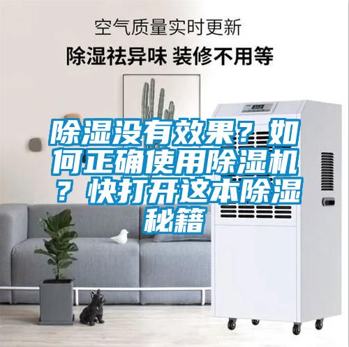 除濕沒有效果？如何正確使用除濕機？快打開這本除濕秘籍