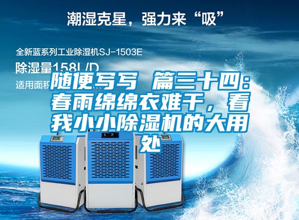 隨便寫寫 篇三十四：春雨綿綿衣難干，看我小小除濕機(jī)的大用處