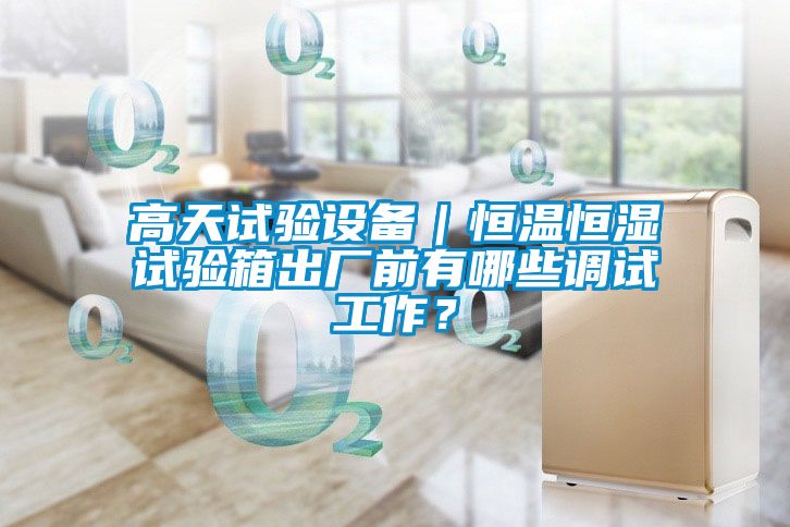 高天試驗(yàn)設(shè)備｜恒溫恒濕試驗(yàn)箱出廠前有哪些調(diào)試工作？